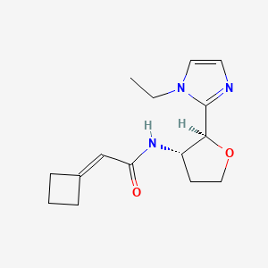 2-cyclobutylidene-N-[(2S,3S)-2-(1-ethylimidazol-2-yl)oxolan-3-yl]acetamide