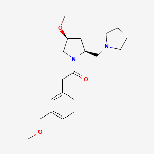 2-[3-(methoxymethyl)phenyl]-1-[(2S,4S)-4-methoxy-2-(pyrrolidin-1-ylmethyl)pyrrolidin-1-yl]ethanone