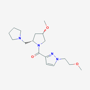 [1-(2-methoxyethyl)pyrazol-3-yl]-[(2S,4S)-4-methoxy-2-(pyrrolidin-1-ylmethyl)pyrrolidin-1-yl]methanone