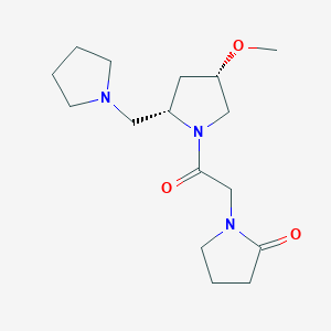 1-[2-[(2S,4S)-4-methoxy-2-(pyrrolidin-1-ylmethyl)pyrrolidin-1-yl]-2-oxoethyl]pyrrolidin-2-one