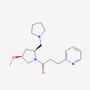 1-[(2S,4S)-4-methoxy-2-(pyrrolidin-1-ylmethyl)pyrrolidin-1-yl]-3-pyridin-2-ylpropan-1-one