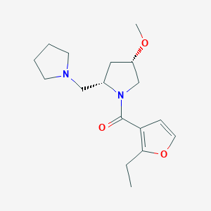 (2-ethylfuran-3-yl)-[(2S,4S)-4-methoxy-2-(pyrrolidin-1-ylmethyl)pyrrolidin-1-yl]methanone