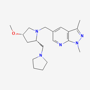 5-[[(2S,4S)-4-methoxy-2-(pyrrolidin-1-ylmethyl)pyrrolidin-1-yl]methyl]-1,3-dimethylpyrazolo[3,4-b]pyridine