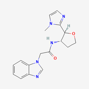 2-(benzimidazol-1-yl)-N-[(2S,3S)-2-(1-methylimidazol-2-yl)oxolan-3-yl]acetamide