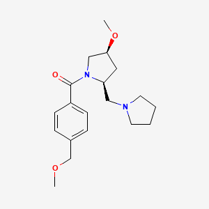 [4-(methoxymethyl)phenyl]-[(2S,4S)-4-methoxy-2-(pyrrolidin-1-ylmethyl)pyrrolidin-1-yl]methanone