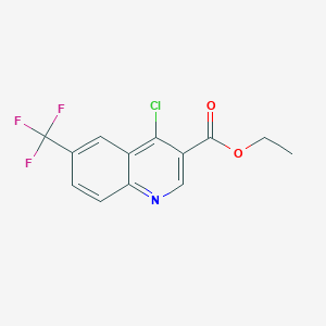 molecular formula C13H9ClF3NO2 B068617 4-氯-6-(三氟甲基)喹啉-3-羧酸乙酯 CAS No. 193827-69-9
