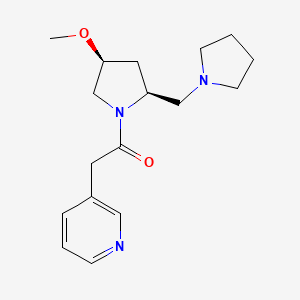 1-[(2S,4S)-4-methoxy-2-(pyrrolidin-1-ylmethyl)pyrrolidin-1-yl]-2-pyridin-3-ylethanone