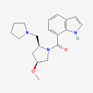 1H-indol-7-yl-[(2S,4S)-4-methoxy-2-(pyrrolidin-1-ylmethyl)pyrrolidin-1-yl]methanone