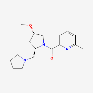 [(2S,4S)-4-methoxy-2-(pyrrolidin-1-ylmethyl)pyrrolidin-1-yl]-(6-methylpyridin-2-yl)methanone