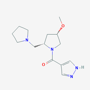 [(2S,4S)-4-methoxy-2-(pyrrolidin-1-ylmethyl)pyrrolidin-1-yl]-(1H-pyrazol-4-yl)methanone