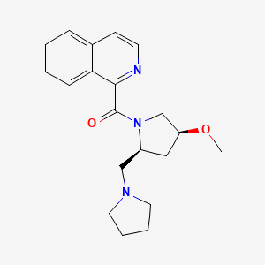 molecular formula C20H25N3O2 B6861739 isoquinolin-1-yl-[(2S,4S)-4-methoxy-2-(pyrrolidin-1-ylmethyl)pyrrolidin-1-yl]methanone 