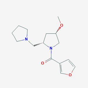 furan-3-yl-[(2S,4S)-4-methoxy-2-(pyrrolidin-1-ylmethyl)pyrrolidin-1-yl]methanone