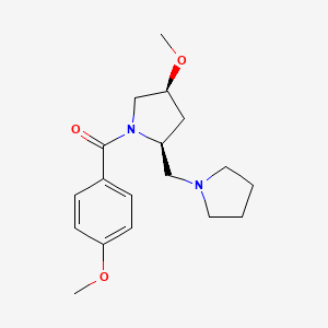 (4-methoxyphenyl)-[(2S,4S)-4-methoxy-2-(pyrrolidin-1-ylmethyl)pyrrolidin-1-yl]methanone