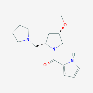 [(2S,4S)-4-methoxy-2-(pyrrolidin-1-ylmethyl)pyrrolidin-1-yl]-(1H-pyrrol-2-yl)methanone