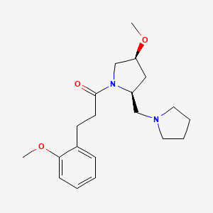 3-(2-methoxyphenyl)-1-[(2S,4S)-4-methoxy-2-(pyrrolidin-1-ylmethyl)pyrrolidin-1-yl]propan-1-one