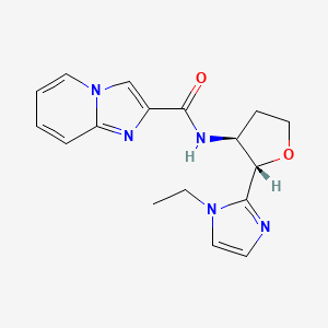 N-[(2S,3S)-2-(1-ethylimidazol-2-yl)oxolan-3-yl]imidazo[1,2-a]pyridine-2-carboxamide