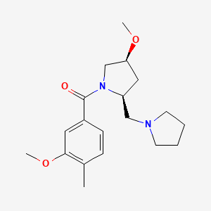 (3-methoxy-4-methylphenyl)-[(2S,4S)-4-methoxy-2-(pyrrolidin-1-ylmethyl)pyrrolidin-1-yl]methanone