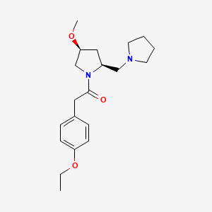 2-(4-ethoxyphenyl)-1-[(2S,4S)-4-methoxy-2-(pyrrolidin-1-ylmethyl)pyrrolidin-1-yl]ethanone