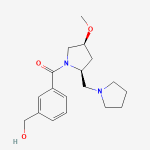 [3-(hydroxymethyl)phenyl]-[(2S,4S)-4-methoxy-2-(pyrrolidin-1-ylmethyl)pyrrolidin-1-yl]methanone