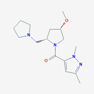 (2,5-dimethylpyrazol-3-yl)-[(2S,4S)-4-methoxy-2-(pyrrolidin-1-ylmethyl)pyrrolidin-1-yl]methanone