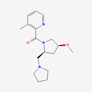 [(2S,4S)-4-methoxy-2-(pyrrolidin-1-ylmethyl)pyrrolidin-1-yl]-(3-methylpyridin-2-yl)methanone