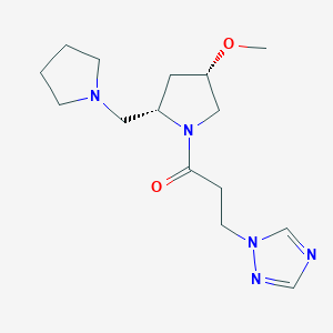 1-[(2S,4S)-4-methoxy-2-(pyrrolidin-1-ylmethyl)pyrrolidin-1-yl]-3-(1,2,4-triazol-1-yl)propan-1-one