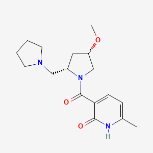 3-[(2S,4S)-4-methoxy-2-(pyrrolidin-1-ylmethyl)pyrrolidine-1-carbonyl]-6-methyl-1H-pyridin-2-one