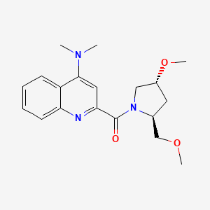 [4-(dimethylamino)quinolin-2-yl]-[(2S,4R)-4-methoxy-2-(methoxymethyl)pyrrolidin-1-yl]methanone