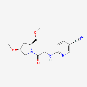 6-[[2-[(2S,4R)-4-methoxy-2-(methoxymethyl)pyrrolidin-1-yl]-2-oxoethyl]amino]pyridine-3-carbonitrile