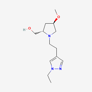 [(2S,4R)-1-[2-(1-ethylpyrazol-4-yl)ethyl]-4-methoxypyrrolidin-2-yl]methanol