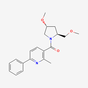 [(2S,4R)-4-methoxy-2-(methoxymethyl)pyrrolidin-1-yl]-(2-methyl-6-phenylpyridin-3-yl)methanone