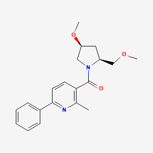 [(2S,4S)-4-methoxy-2-(methoxymethyl)pyrrolidin-1-yl]-(2-methyl-6-phenylpyridin-3-yl)methanone