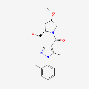 [(2S,4S)-4-methoxy-2-(methoxymethyl)pyrrolidin-1-yl]-[5-methyl-1-(2-methylphenyl)pyrazol-4-yl]methanone