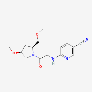 6-[[2-[(2S,4S)-4-methoxy-2-(methoxymethyl)pyrrolidin-1-yl]-2-oxoethyl]amino]pyridine-3-carbonitrile