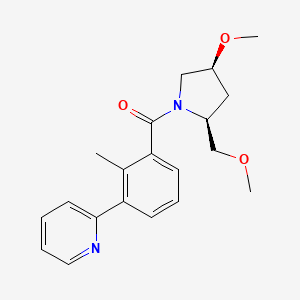 [(2S,4S)-4-methoxy-2-(methoxymethyl)pyrrolidin-1-yl]-(2-methyl-3-pyridin-2-ylphenyl)methanone