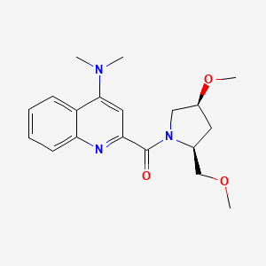 [4-(dimethylamino)quinolin-2-yl]-[(2S,4S)-4-methoxy-2-(methoxymethyl)pyrrolidin-1-yl]methanone