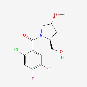 (2-chloro-4,5-difluorophenyl)-[(2S,4R)-2-(hydroxymethyl)-4-methoxypyrrolidin-1-yl]methanone