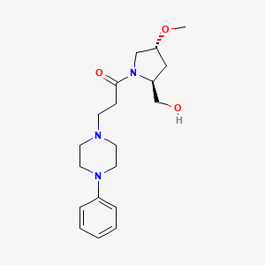 1-[(2S,4R)-2-(hydroxymethyl)-4-methoxypyrrolidin-1-yl]-3-(4-phenylpiperazin-1-yl)propan-1-one