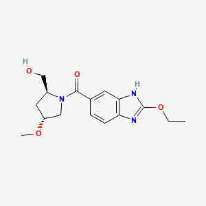 (2-ethoxy-3H-benzimidazol-5-yl)-[(2S,4R)-2-(hydroxymethyl)-4-methoxypyrrolidin-1-yl]methanone