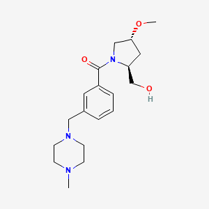 [(2S,4R)-2-(hydroxymethyl)-4-methoxypyrrolidin-1-yl]-[3-[(4-methylpiperazin-1-yl)methyl]phenyl]methanone