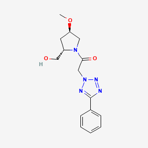 1-[(2S,4R)-2-(hydroxymethyl)-4-methoxypyrrolidin-1-yl]-2-(5-phenyltetrazol-2-yl)ethanone