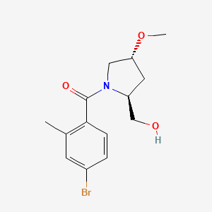 (4-bromo-2-methylphenyl)-[(2S,4R)-2-(hydroxymethyl)-4-methoxypyrrolidin-1-yl]methanone