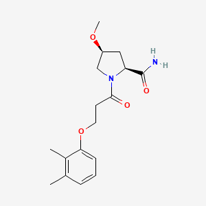 (2S,4S)-1-[3-(2,3-dimethylphenoxy)propanoyl]-4-methoxypyrrolidine-2-carboxamide