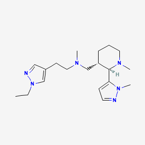 2-(1-ethylpyrazol-4-yl)-N-methyl-N-[[(2R,3S)-1-methyl-2-(2-methylpyrazol-3-yl)piperidin-3-yl]methyl]ethanamine