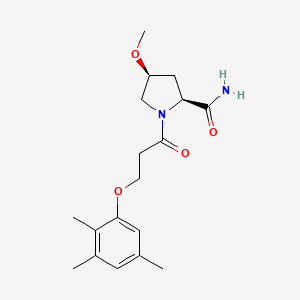 (2S,4S)-4-methoxy-1-[3-(2,3,5-trimethylphenoxy)propanoyl]pyrrolidine-2-carboxamide