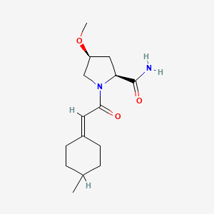 (2S,4S)-4-methoxy-1-[2-(4-methylcyclohexylidene)acetyl]pyrrolidine-2-carboxamide