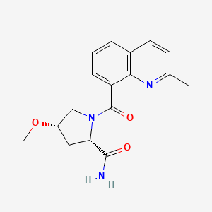 (2S,4S)-4-methoxy-1-(2-methylquinoline-8-carbonyl)pyrrolidine-2-carboxamide