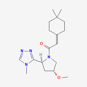 2-(4,4-dimethylcyclohexylidene)-1-[(2S,4R)-4-methoxy-2-(4-methyl-1,2,4-triazol-3-yl)pyrrolidin-1-yl]ethanone