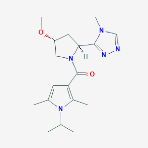 (2,5-dimethyl-1-propan-2-ylpyrrol-3-yl)-[(2S,4R)-4-methoxy-2-(4-methyl-1,2,4-triazol-3-yl)pyrrolidin-1-yl]methanone