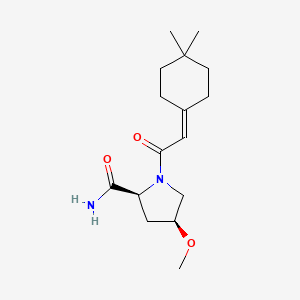 (2S,4S)-1-[2-(4,4-dimethylcyclohexylidene)acetyl]-4-methoxypyrrolidine-2-carboxamide